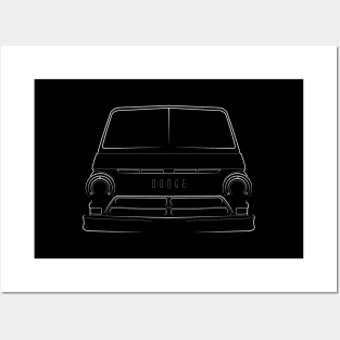 1965 Dodge A100 - front stencil, white Posters and Art